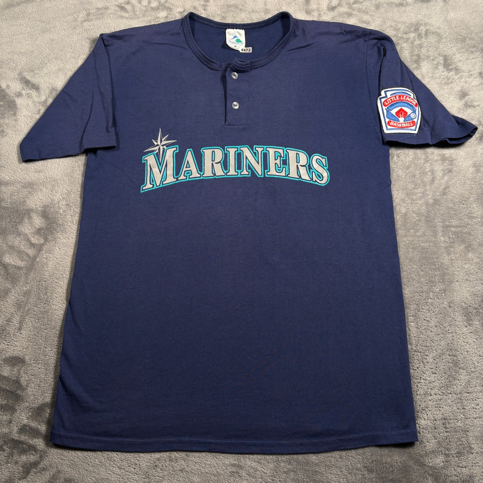 Vintage Seattle Mariners T-Shirt Men Medium Blue Augusta Sportswear Baseball MLB gallery