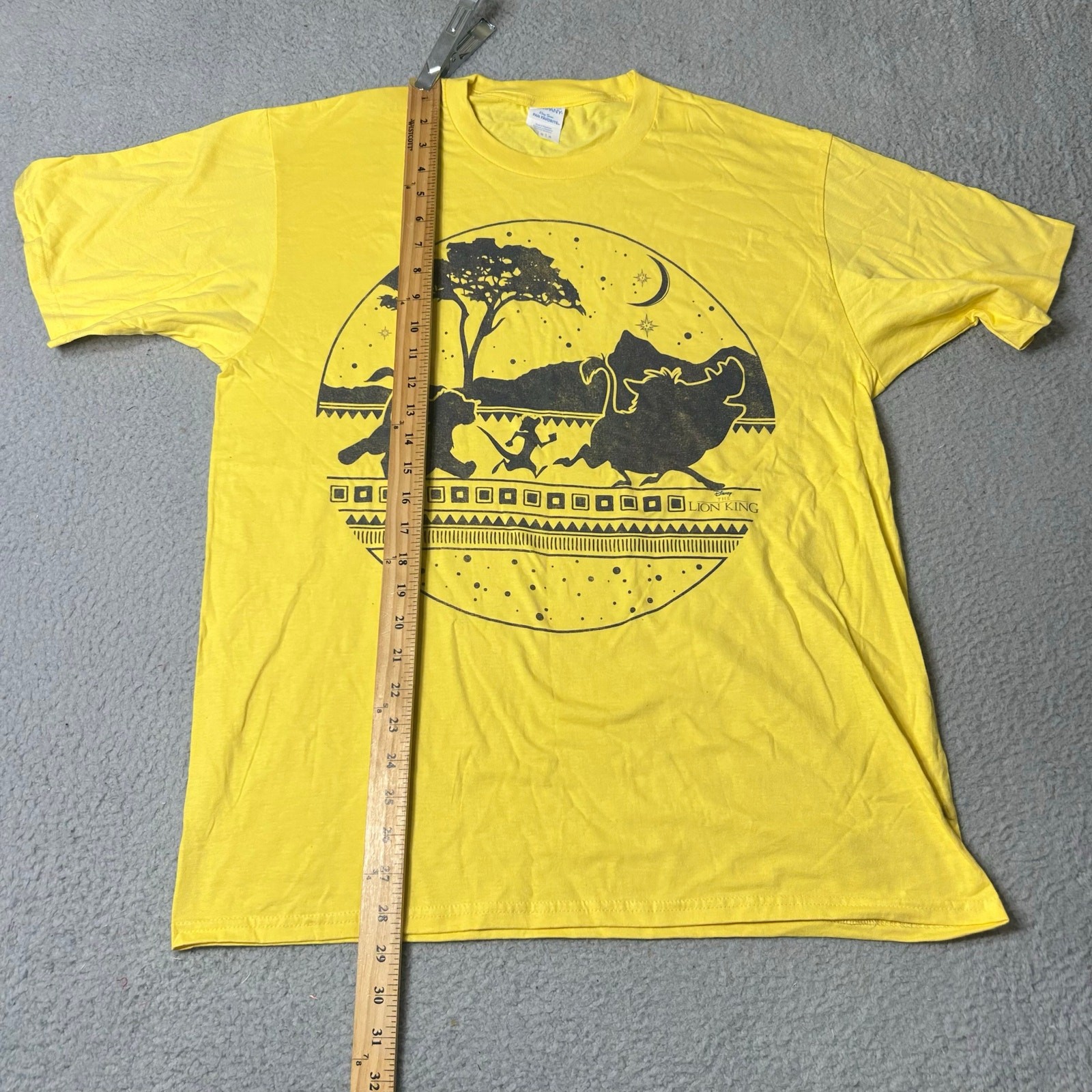 Disney Lion King Graphic Mens T-Shirt Large Yellow Port & Company Cotton NEW gallery