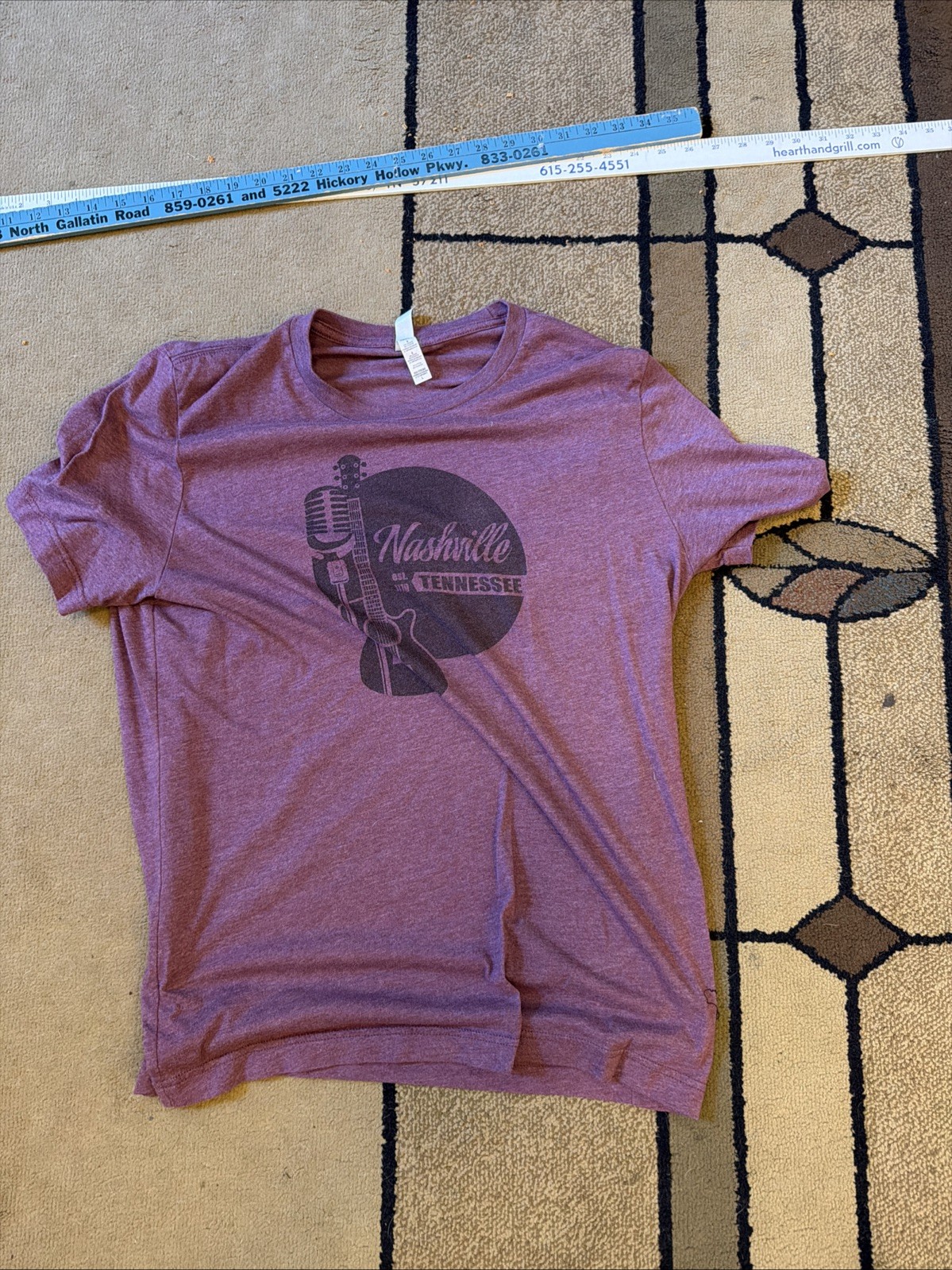 Nashville T Shirt Men’s Large Maroon Canvas Brand gallery