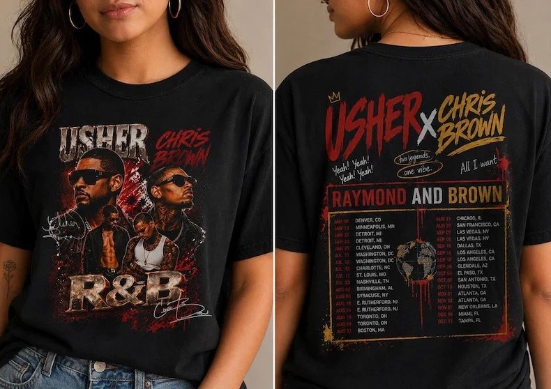 Usher Chris Brown R&B Tour 2026 Unisex T-Shirt gallery