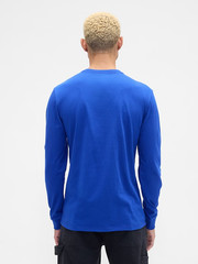 NWT GAP Everyday Soft Long-Sleeve Tee Shirt T-Shirt 100% cotton Royal Blue Men M