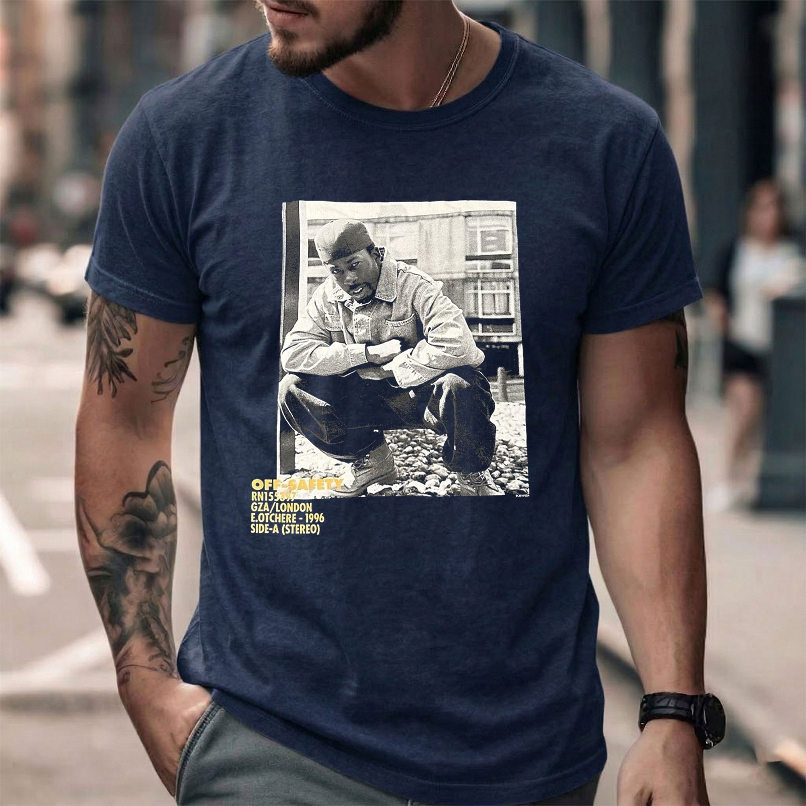 Wu-Tang Clan T-Shirt GZA / London Black Adult Tee gallery