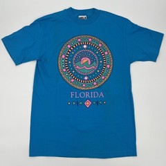 Vintage 90s Florida HRLA Single Stitch T-shirt – Teal Blue Mens Large EUC
