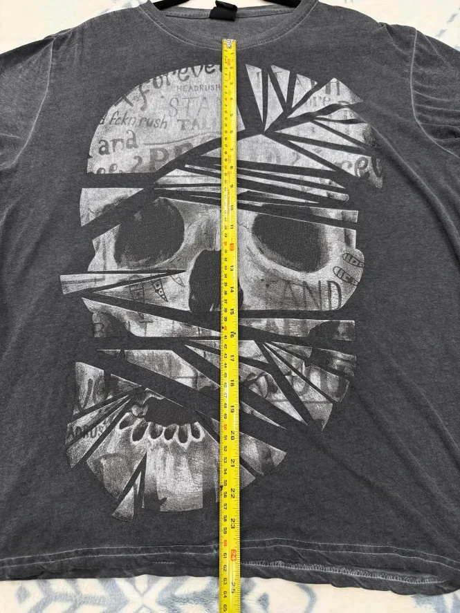 Club Tattoo San Francisco Skull Headrush Savage Shirt Medium Rare Dark Gray OOP gallery