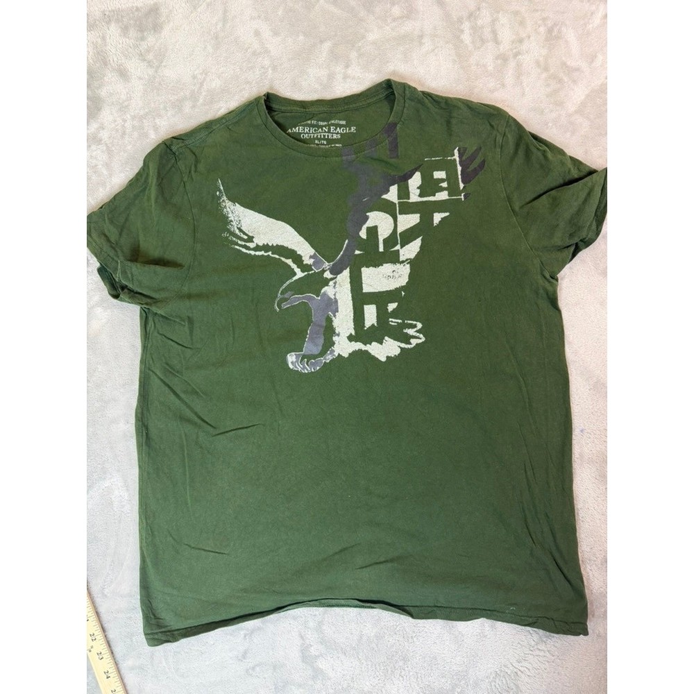 AMERICAN EAGLE Shirt Mens XL Green Eagle Graphic Athletic Fit Tee