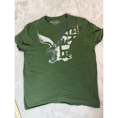 AMERICAN EAGLE Shirt Mens XL Green Eagle Graphic Athletic Fit Tee