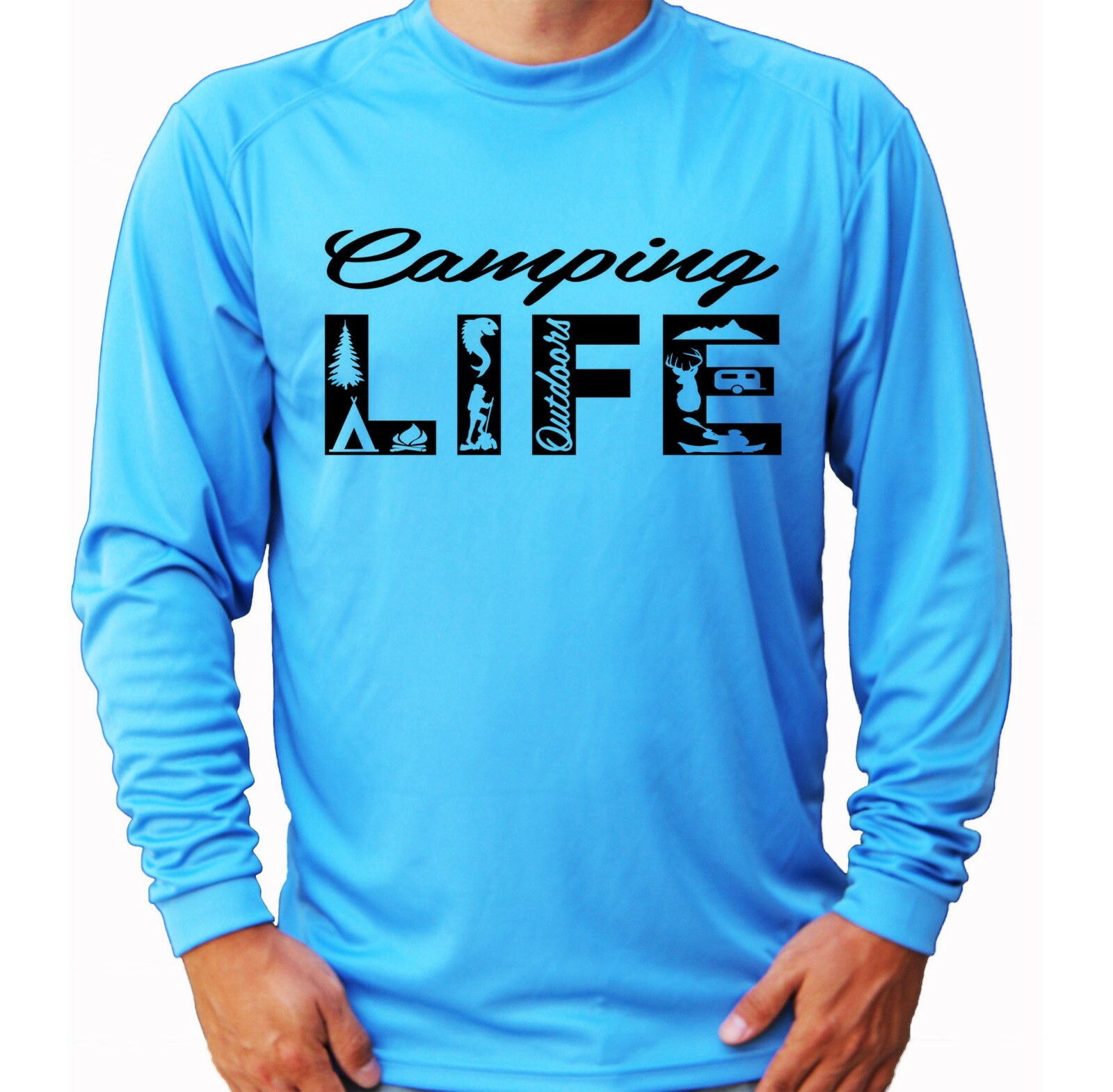Camper Van Bus Camping Life Long Sleeve UPF 30 T-Shirt Boat Sport UV Protection gallery