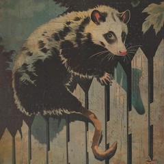 POSSUM Moon double sided T-Shirt, Play Dead Opossum Shirt, Night Creature Tee