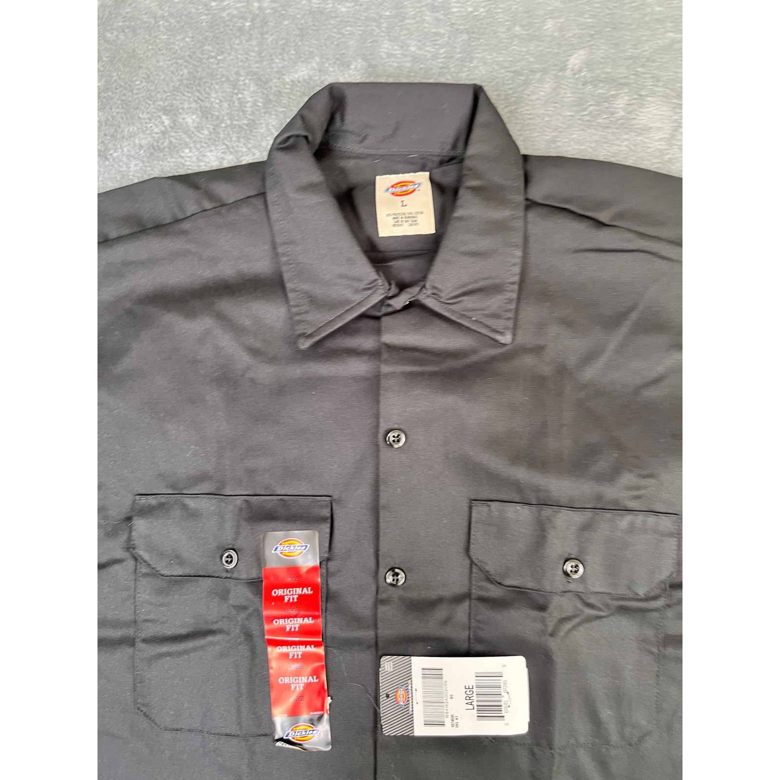 Men’s Dickies L Black Short Sleeve Work Shirt NWT New With Tags gallery