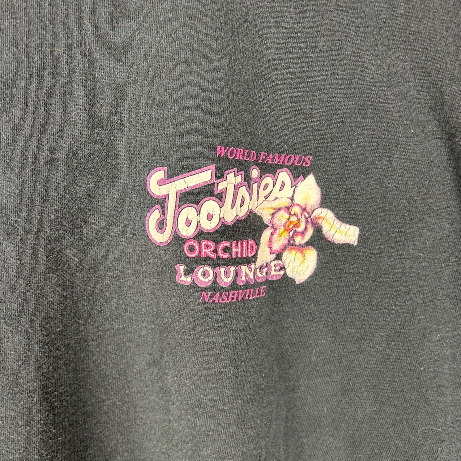 Tootsies Orchid Lounge Nashville TN Graphic T-Shirt Black Mens Large gallery