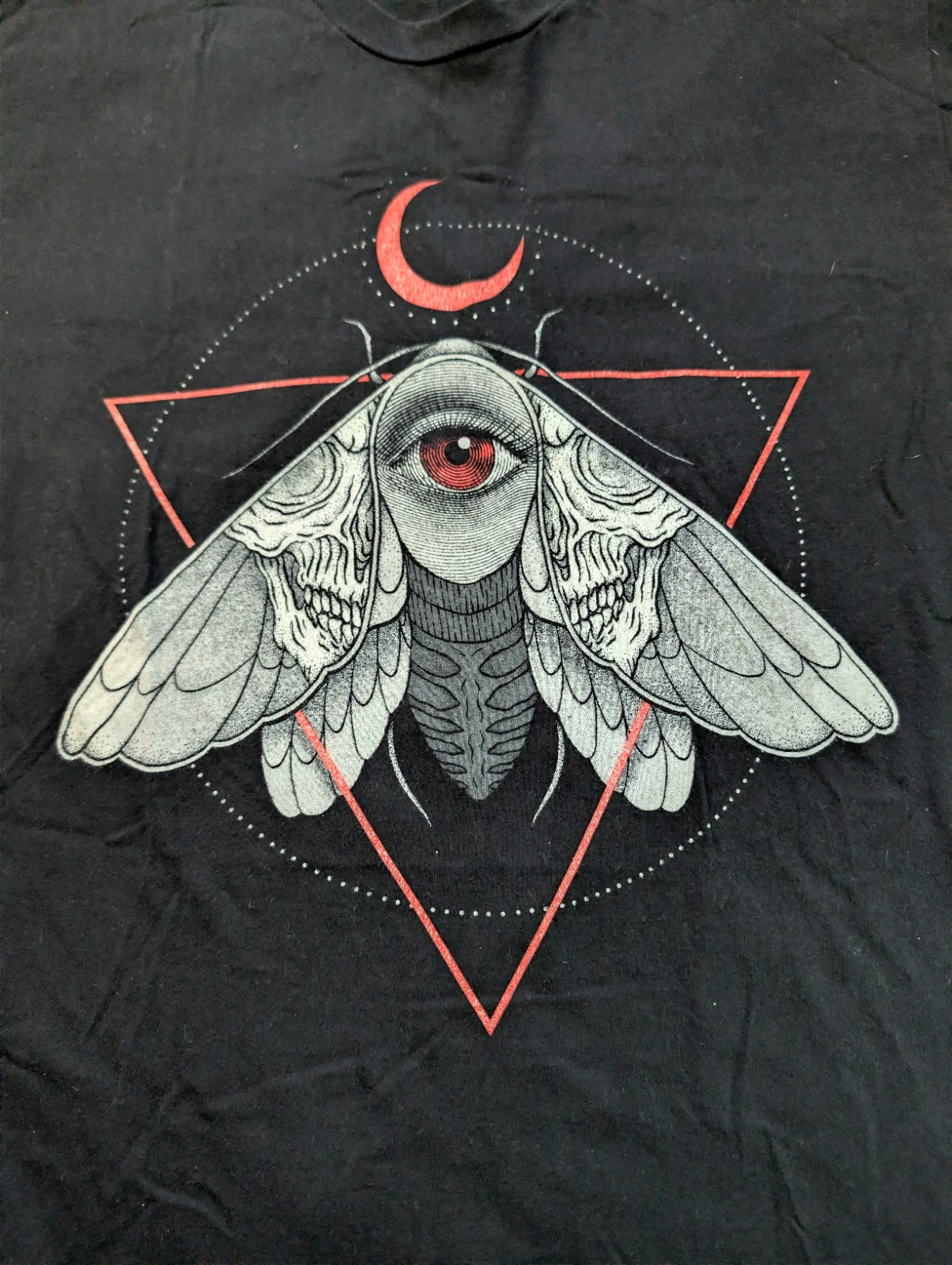 Occult Death Moth All Seeing Eye T Shirt Mens L Black Gothic Witch Grunge... gallery