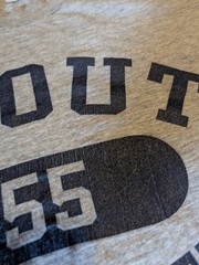 VINTAGE Stout School Athletic Dept Dearborn, Michigan Shirt Men’s L Grey 90s