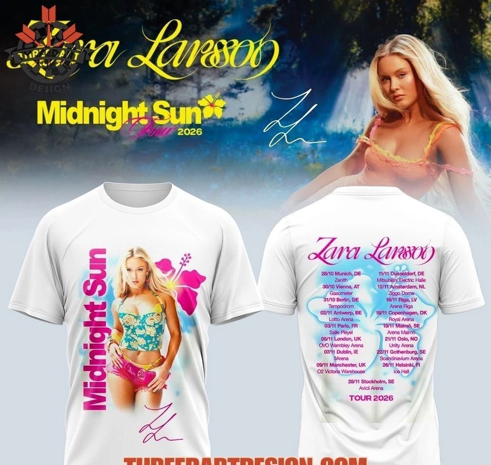 New Zara Larsson Midnight Sun 2026 3D Gift For Fans All Size LW1390