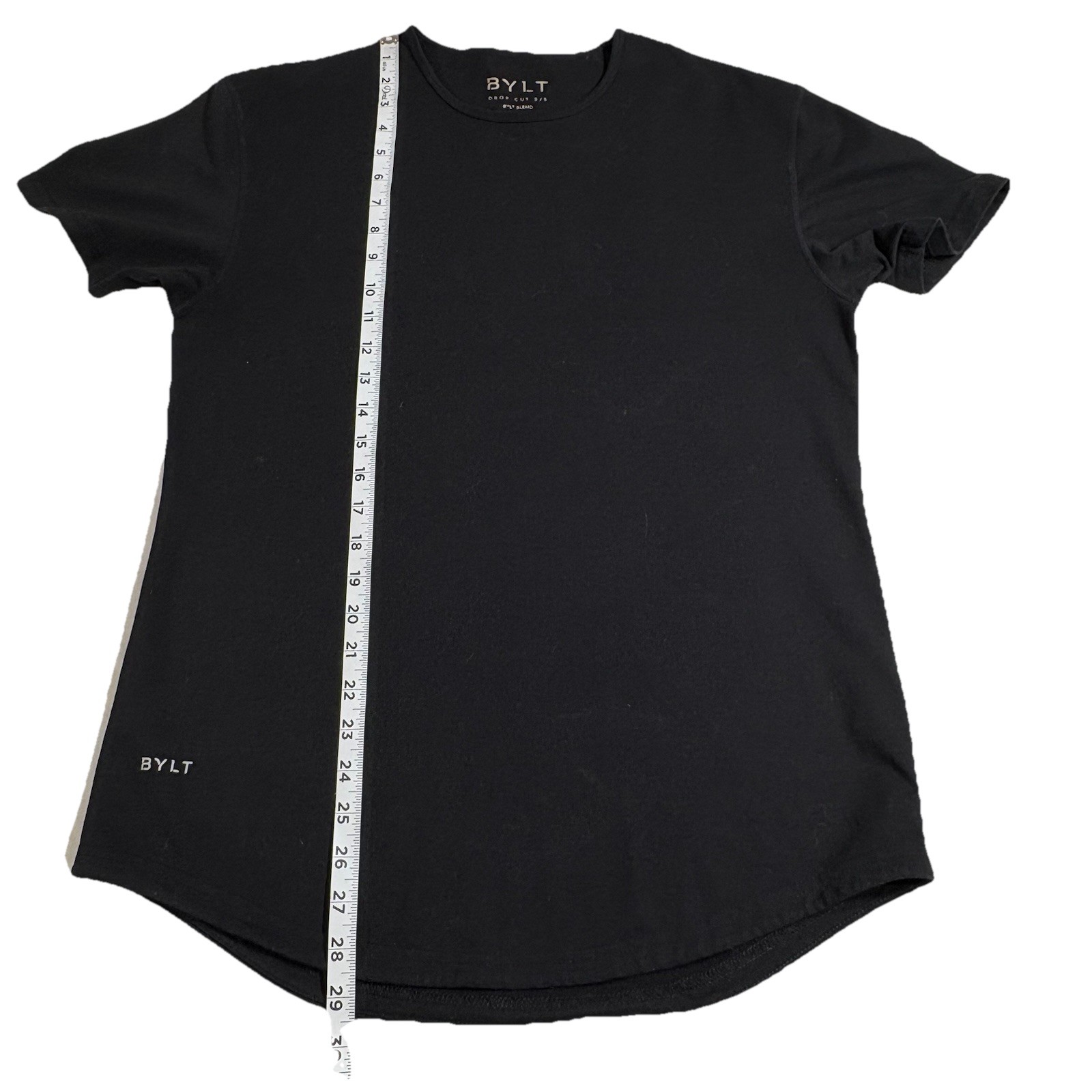 BYLT Drop Cut Short Sleeve T-Shirt Black Mens Size M Premium Basics Athletic Fit gallery