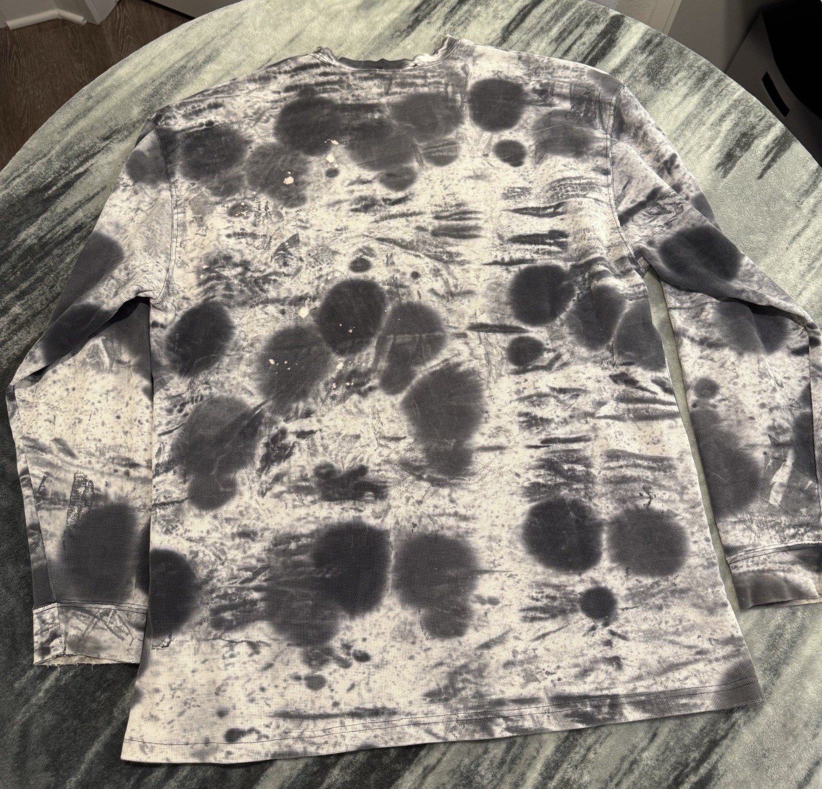 Miskeen Originals Size 3XL Long Sleeve Shirt Skull Mohawk Tie-Dye Abstract Rare gallery