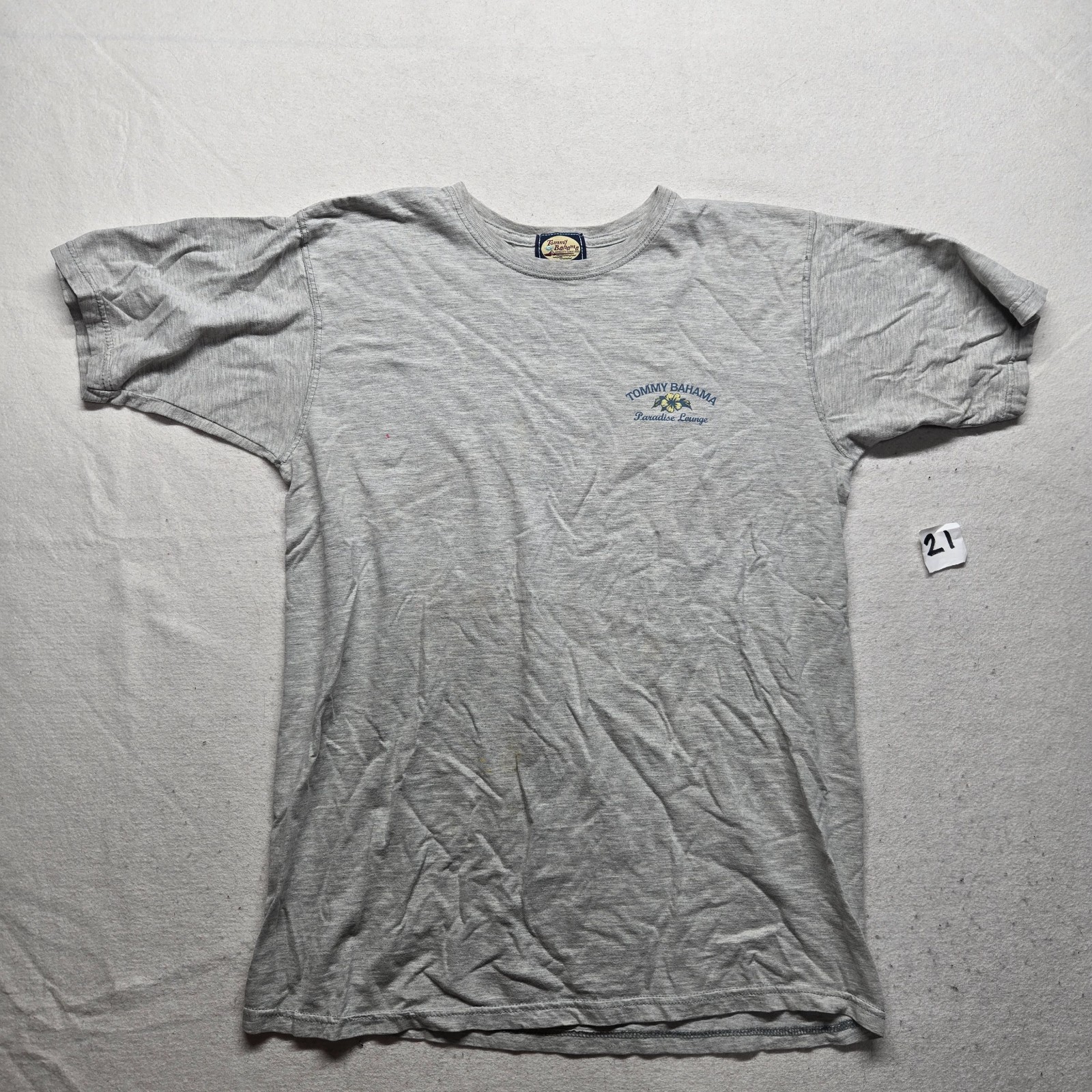 Tommy Bahama Marlin Logo Ocean Beach Outdoor Fishing Gray T-Shirt Adult Size XL gallery