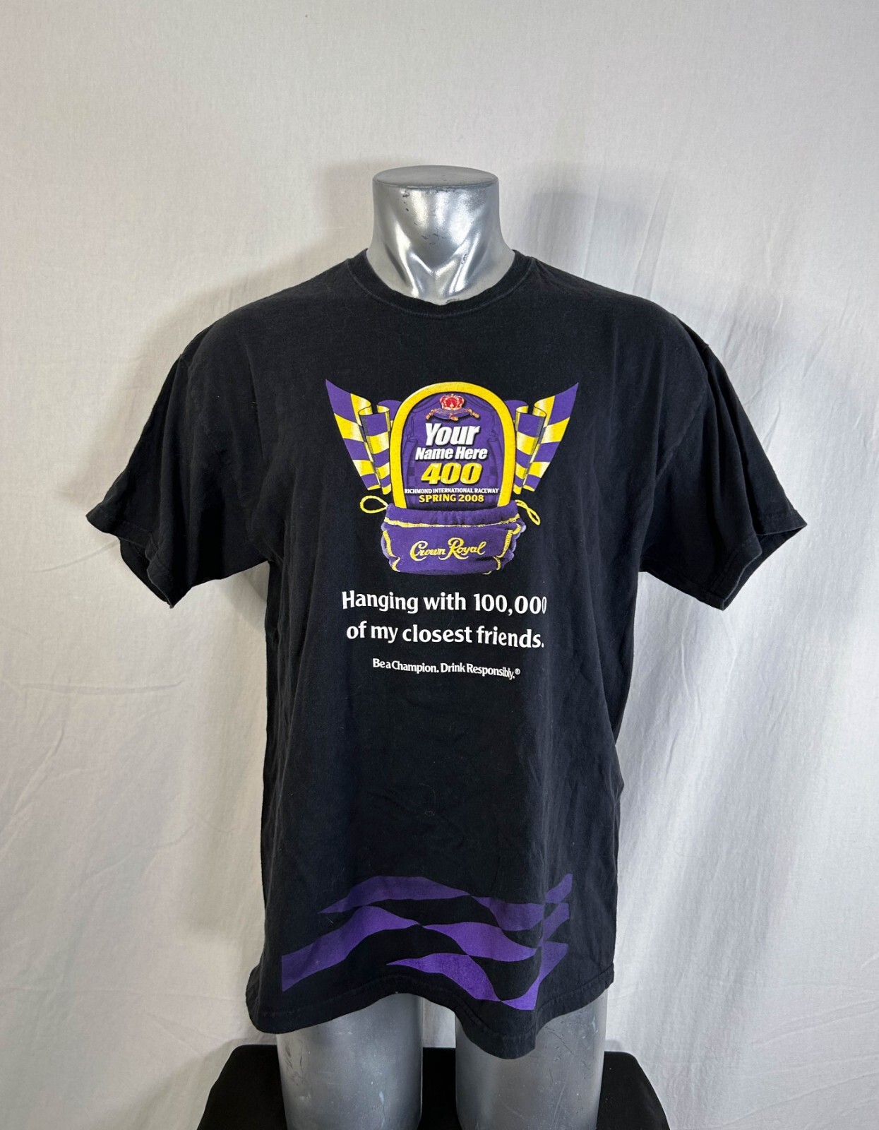 VTG NASCAR Crown Royal Richmond Raceway Clint Bowyer Sprint Cup T Shirt Sz XL gallery