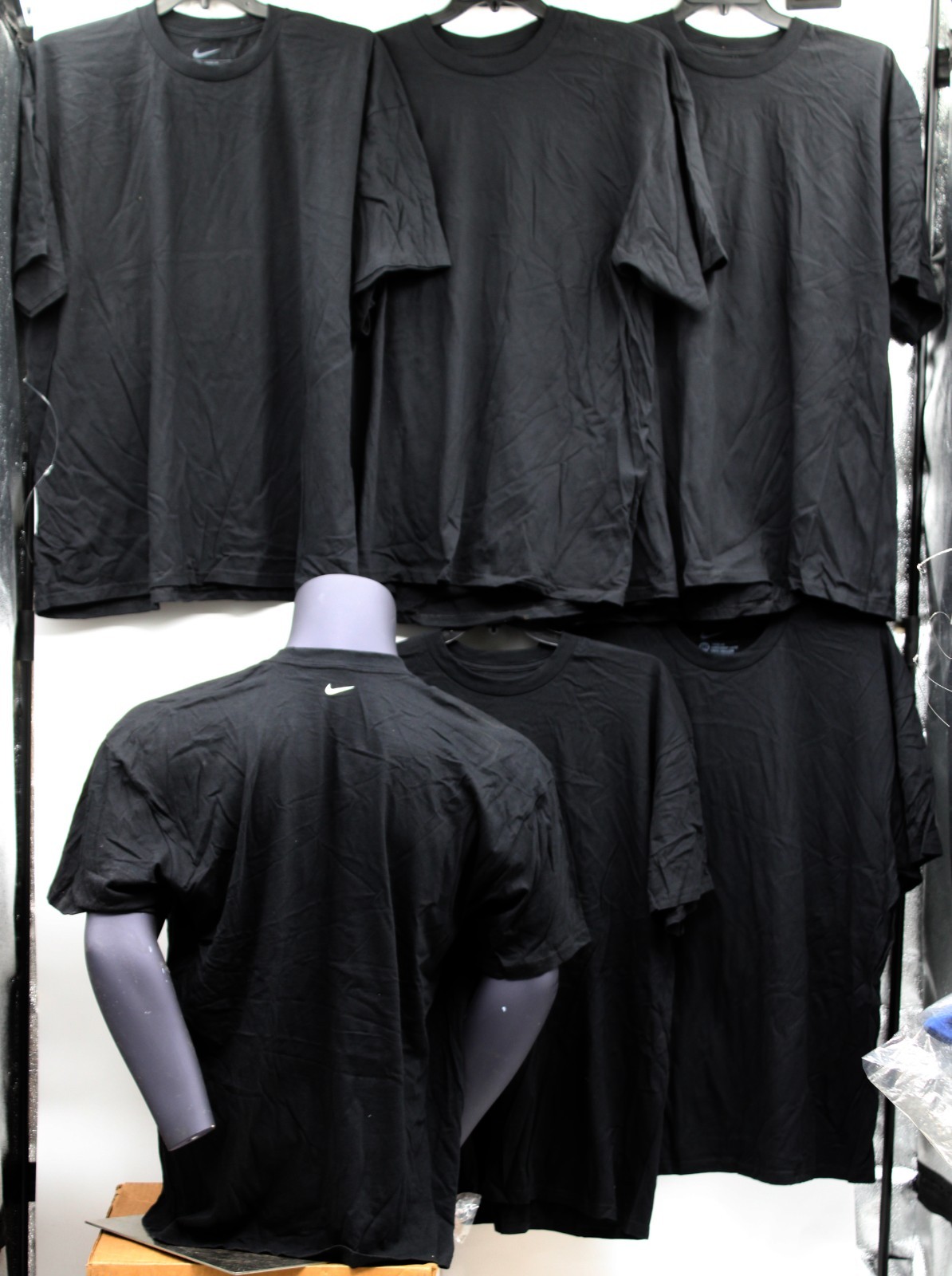 NIKE 100% HEAVY COTTON T-SHIRT 6 PACK SZ ADULT 2X-LARGE BLACK NEW FREE SHIPPING gallery