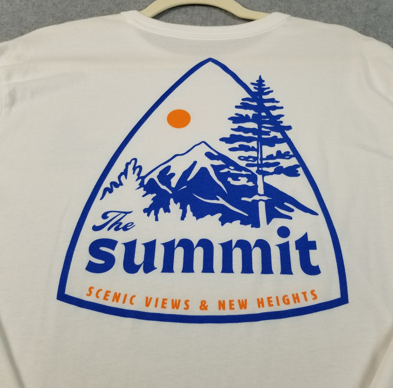 OLD NAVY T Shirt Mens Medium Blue White Summit Mountains Graphic Tee Long Sleeve gallery