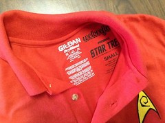 STAR TREK MEN’S UNIFORM COMMAND PATCH POLO SHIRT “JERZEES” LICENSED