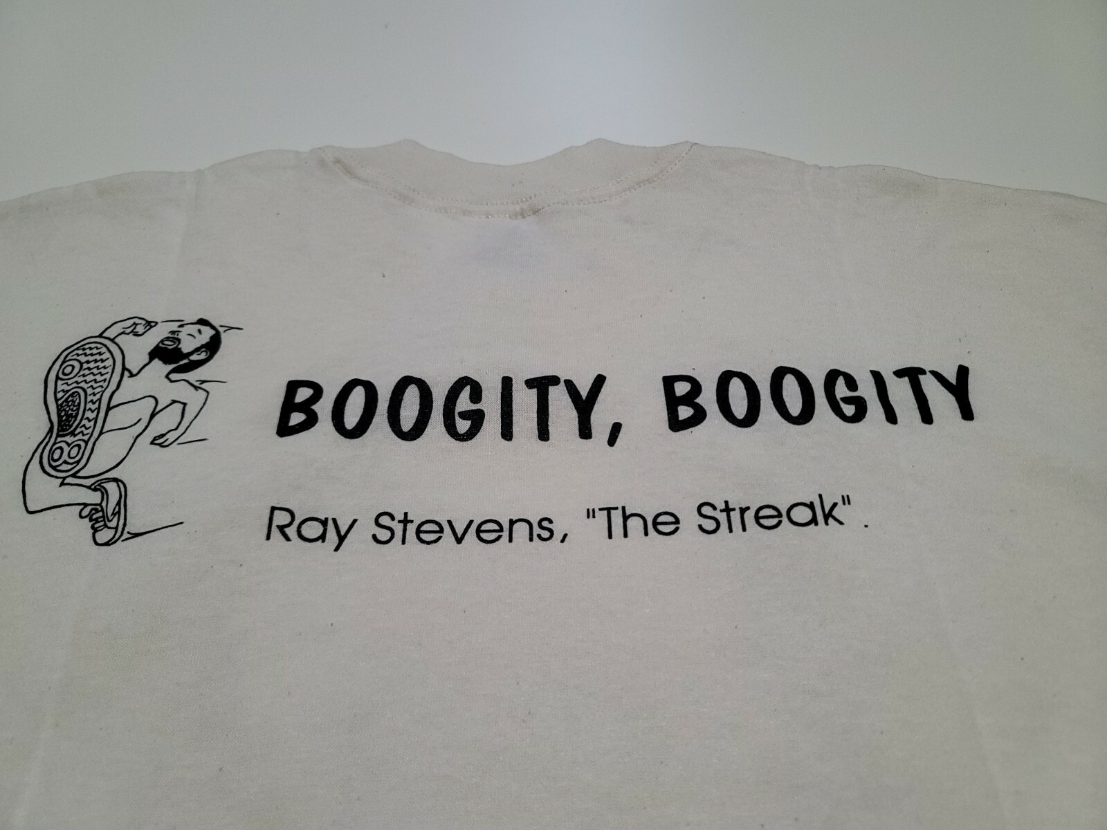 Vintage Ray Stevens The Streak HEFTY TEEJAYS Mens TShirt XL Dirty Cream USA Made gallery