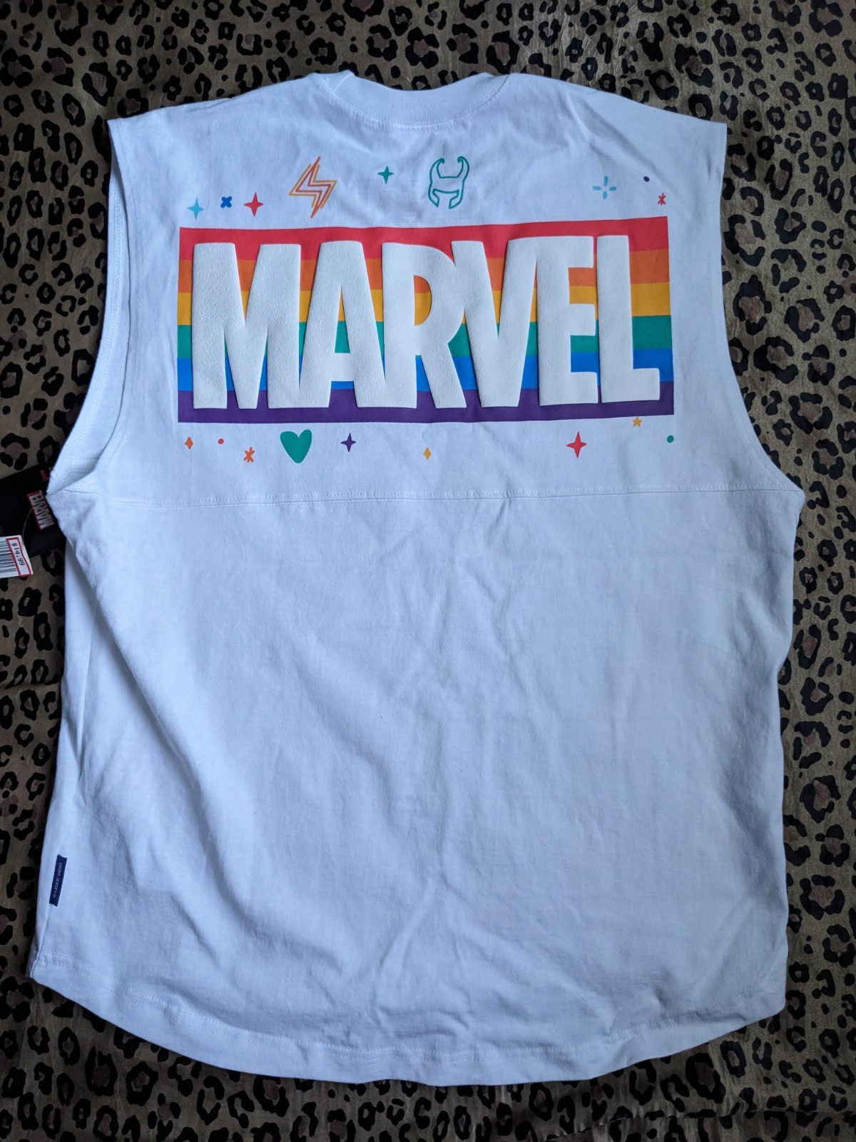 Marvel Shirt Mens Jersey Tank Top Rainbow Pride Avengers Unisex Size Large