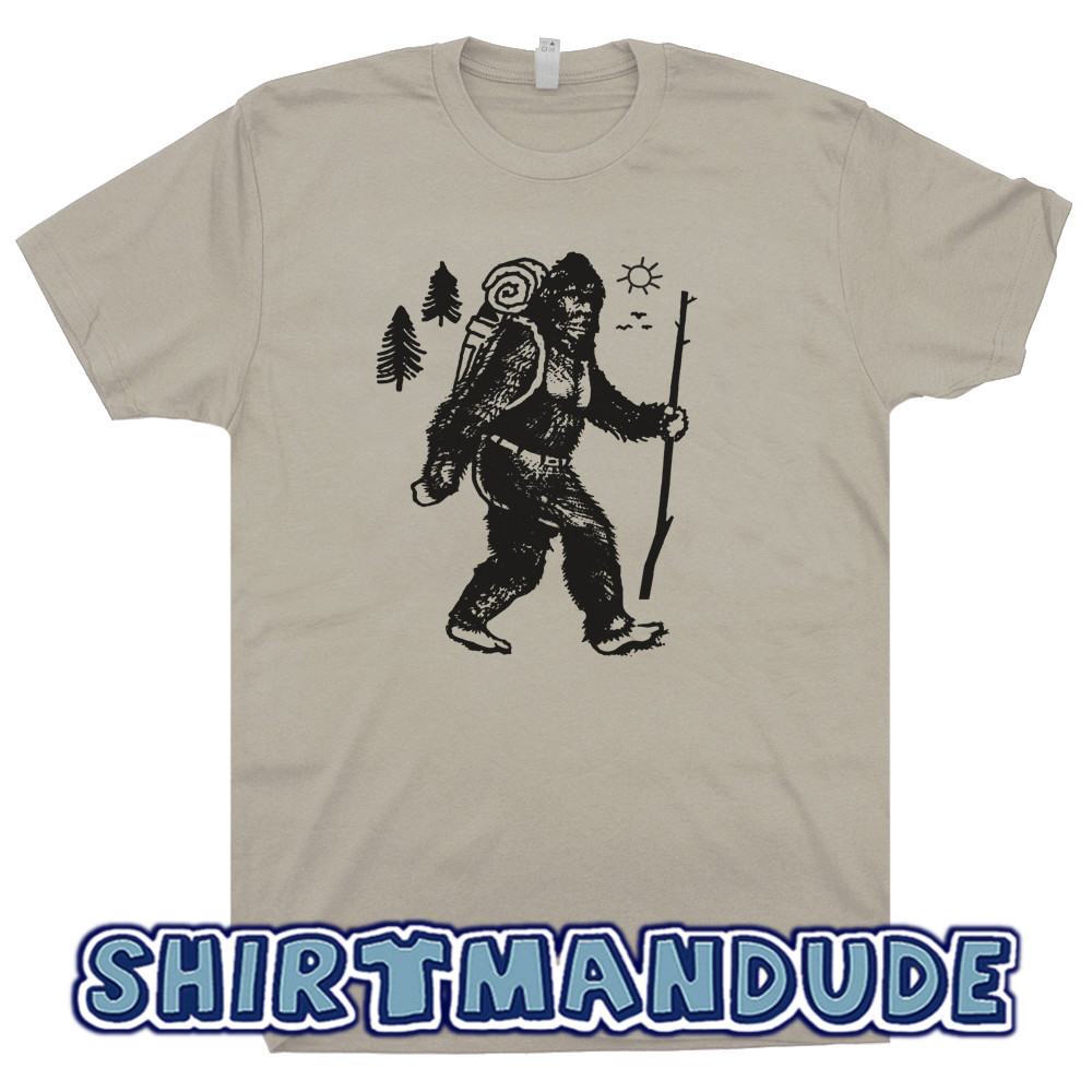 Bigfoot Camping T Shirt Hiker Tee Vintage Yellowstone Yosemite Men National Park gallery