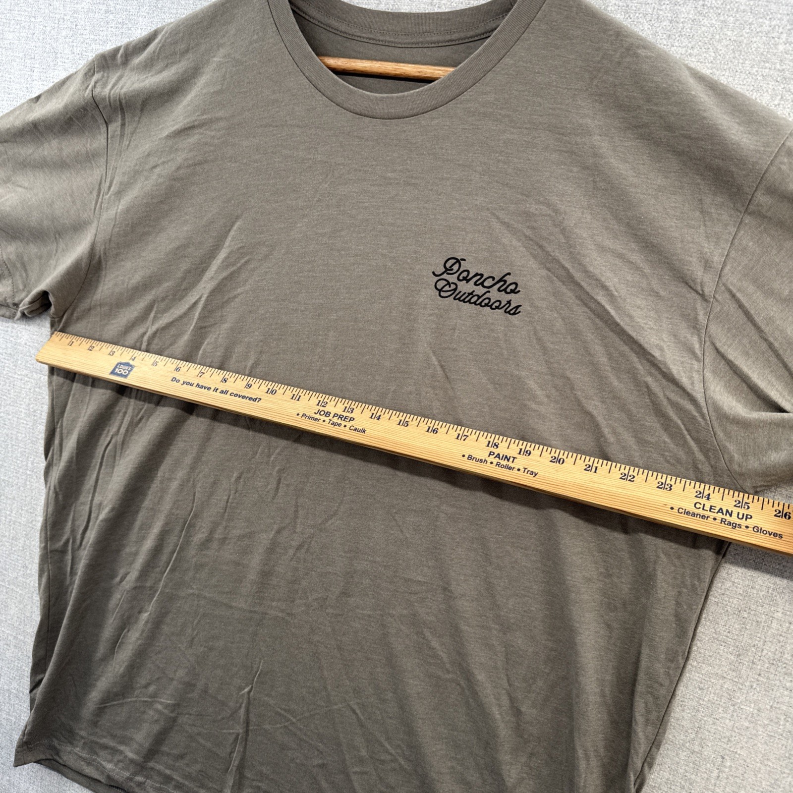 Poncho Outdoors T Shirt Mens 2XL Gray Logo Outdoor Hunting Fishing SAMPLE Adult gallery