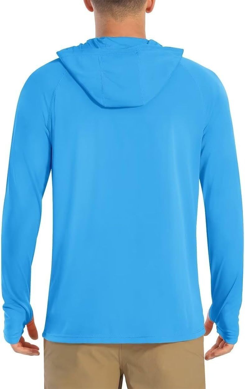 Men's UPF 50+ Sun Protection Hoodie Lightweight Long Sleeve Fishing Hiking Shirt gallery
