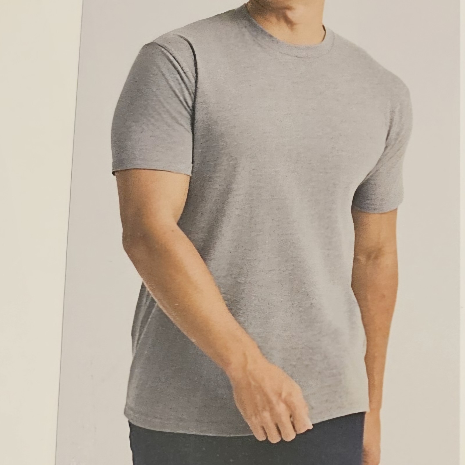 True Classic Men's 2-Pack Crew Neck Tee Shirts 1 Gray 1 Navy Size Large gallery