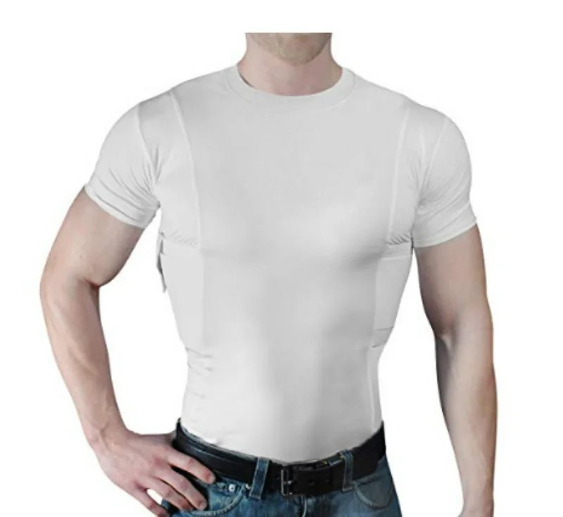 Concealment Clothes Men’S Crew Neck Undercover- Concealed Holster Carry Tops gallery
