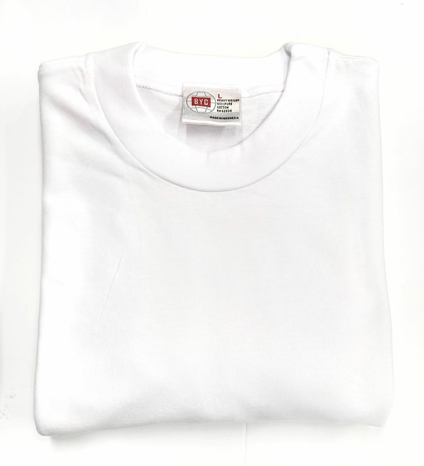 BYC 3 Pack Men 100% Premium Cotton Heavy Weight Crew Solid Short Sleeve T-Shirt gallery