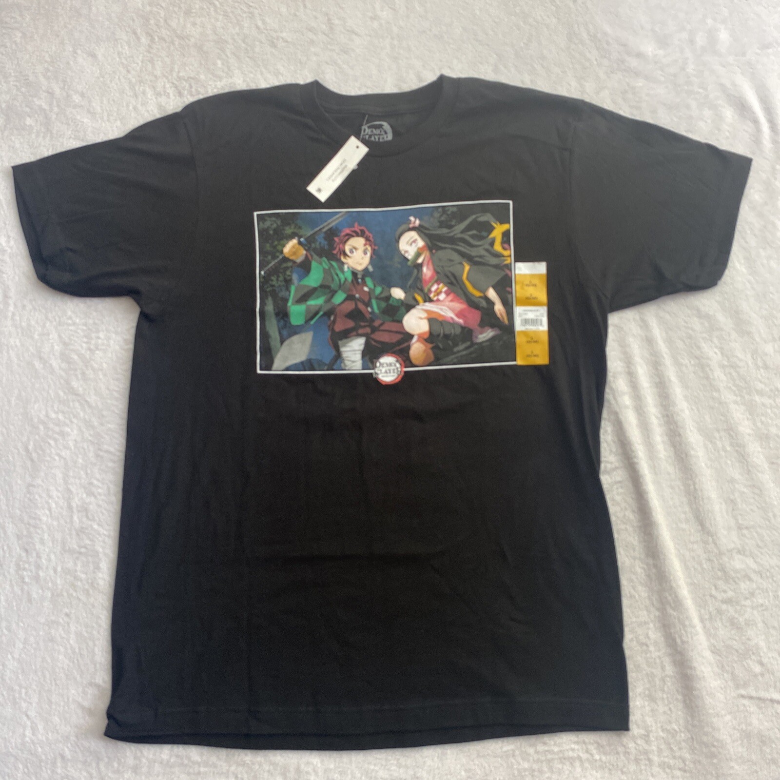 Demon Slayer T Shirt Sz large L Anime Japanese Comic Art Graphic Tee Black