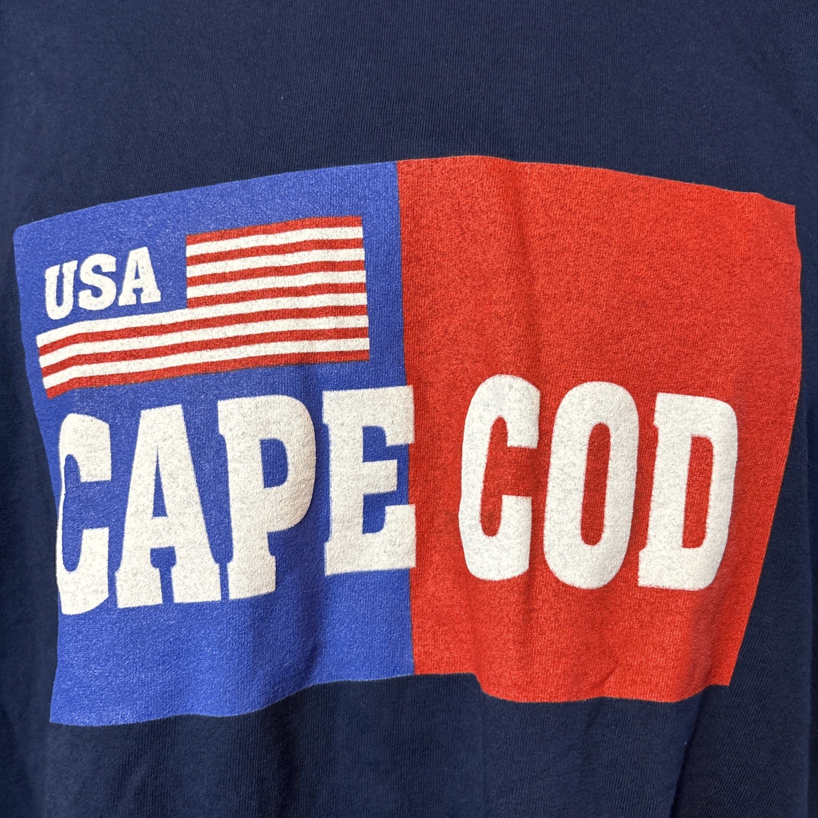 NEW Vintage 90’s Single Stitch Cape Cod USA Navy Blue Shirt Size XL Mens gallery