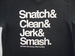 Kilo Weight Training Lifting Snatch & Clean & Jerk & Smash T Shirt XL Black
