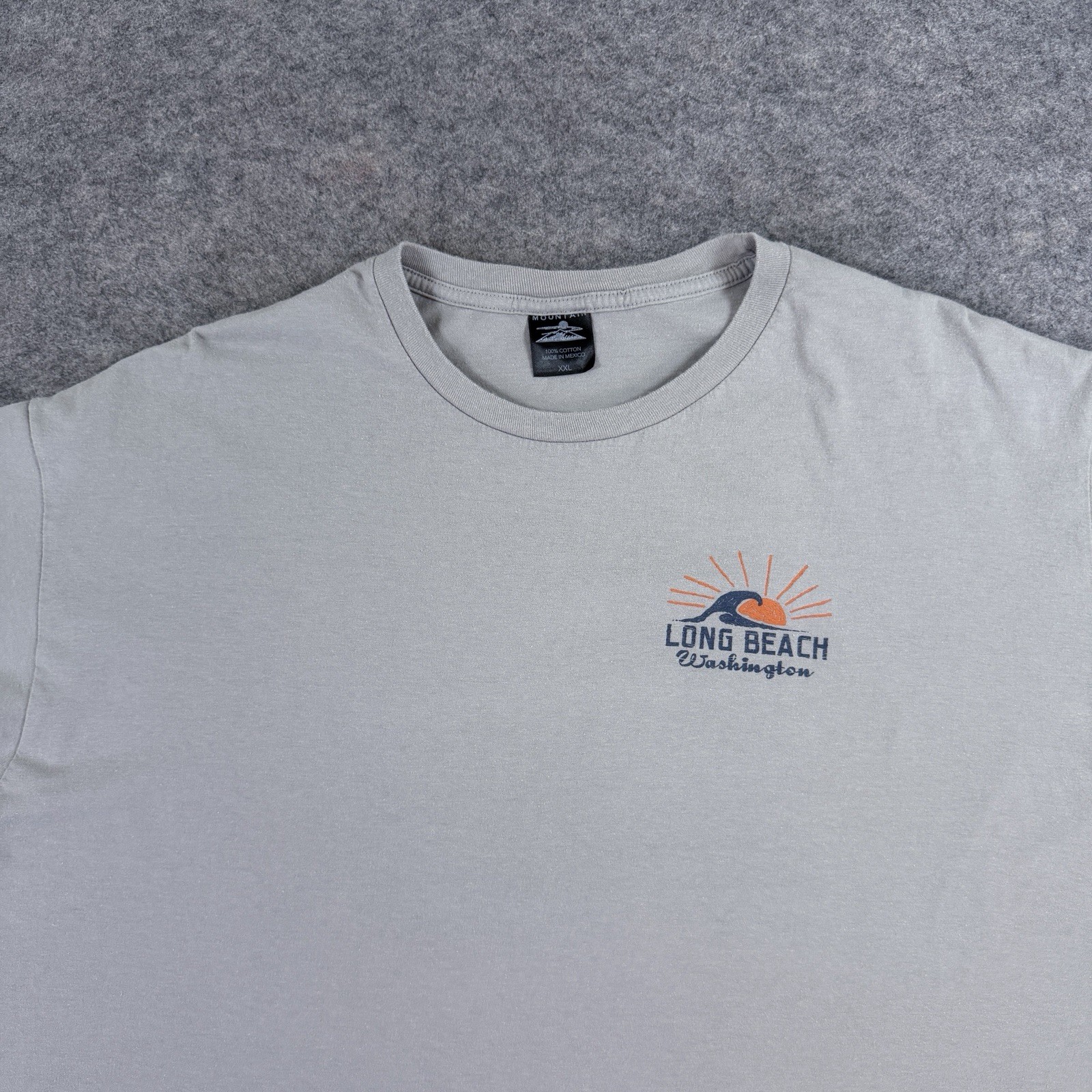 Prairie Mountain Long Beach Washington Beach Graphic T-Shirt Men's Size XXL Gray gallery