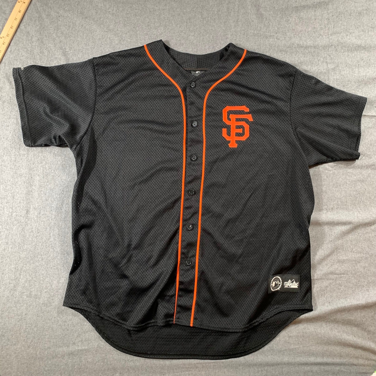 Majestic San Francisco Jersey Shirt Adult Size 2X Black Outdoor Athletic Shirt gallery