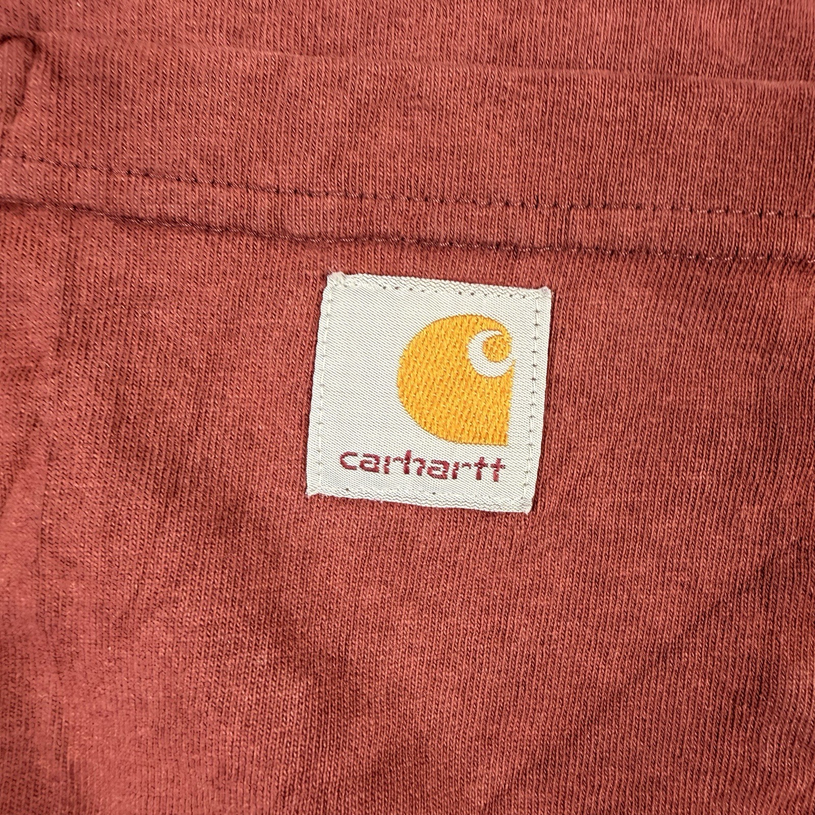 Carhartt T-Shirt Men's XL Original Fit Red Short Sleeve Pocket 100% Cotton gallery