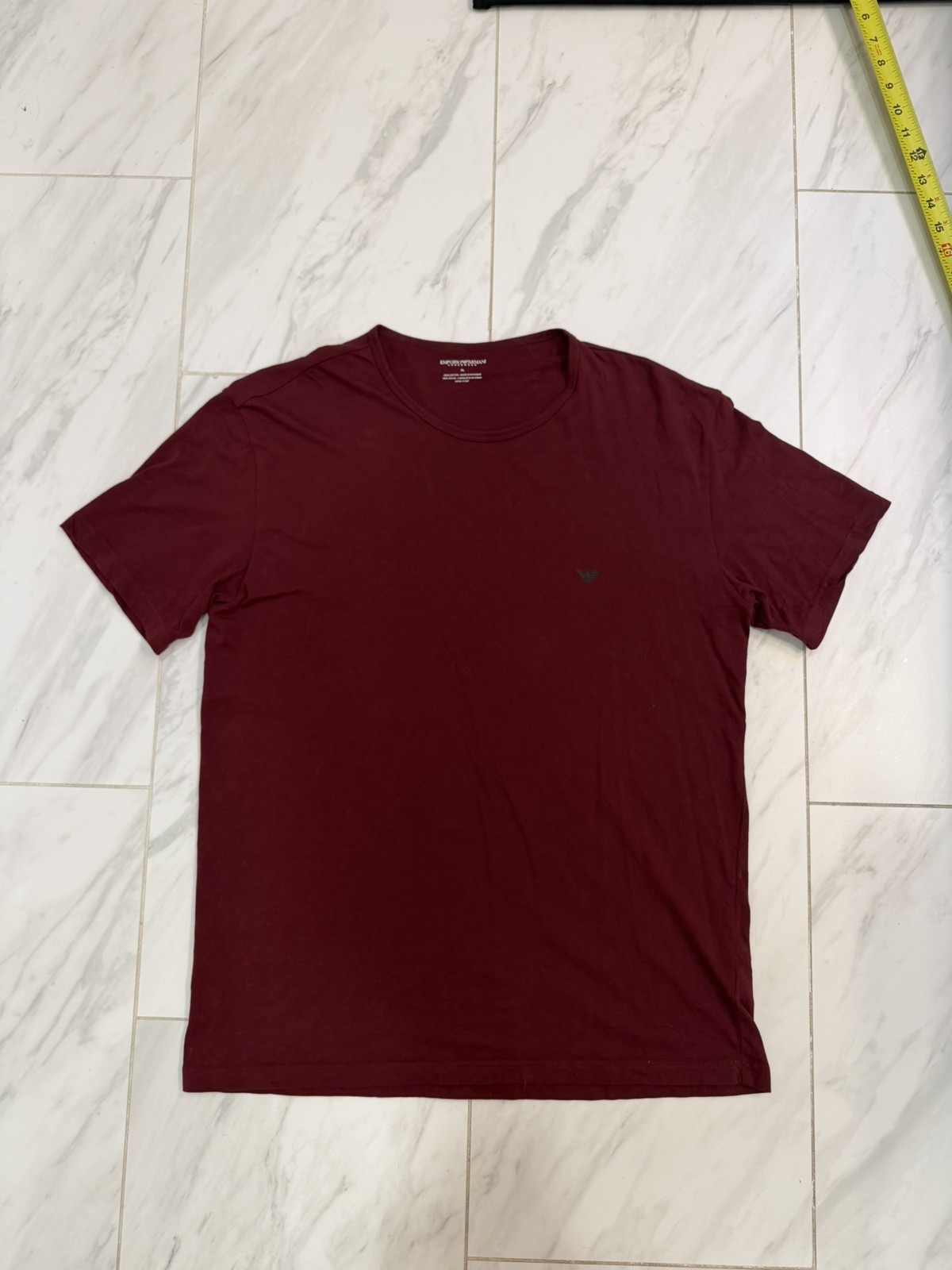 Emporio Armani T-Shirt Top Men’s Red Printed Logo Casual