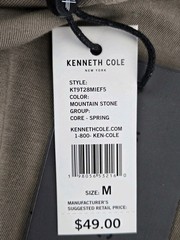 Kenneth Cole Men’s Active Tech Shirt S/S Stretch Breathable Soft Cotton UPF 50+
