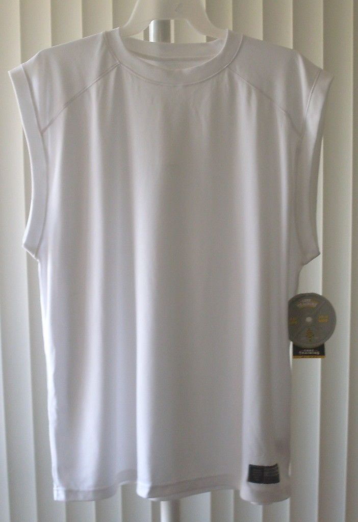 Gold's Gym Sleeveless Shirt Muscle Shirt White Bi-Dri Medium gallery
