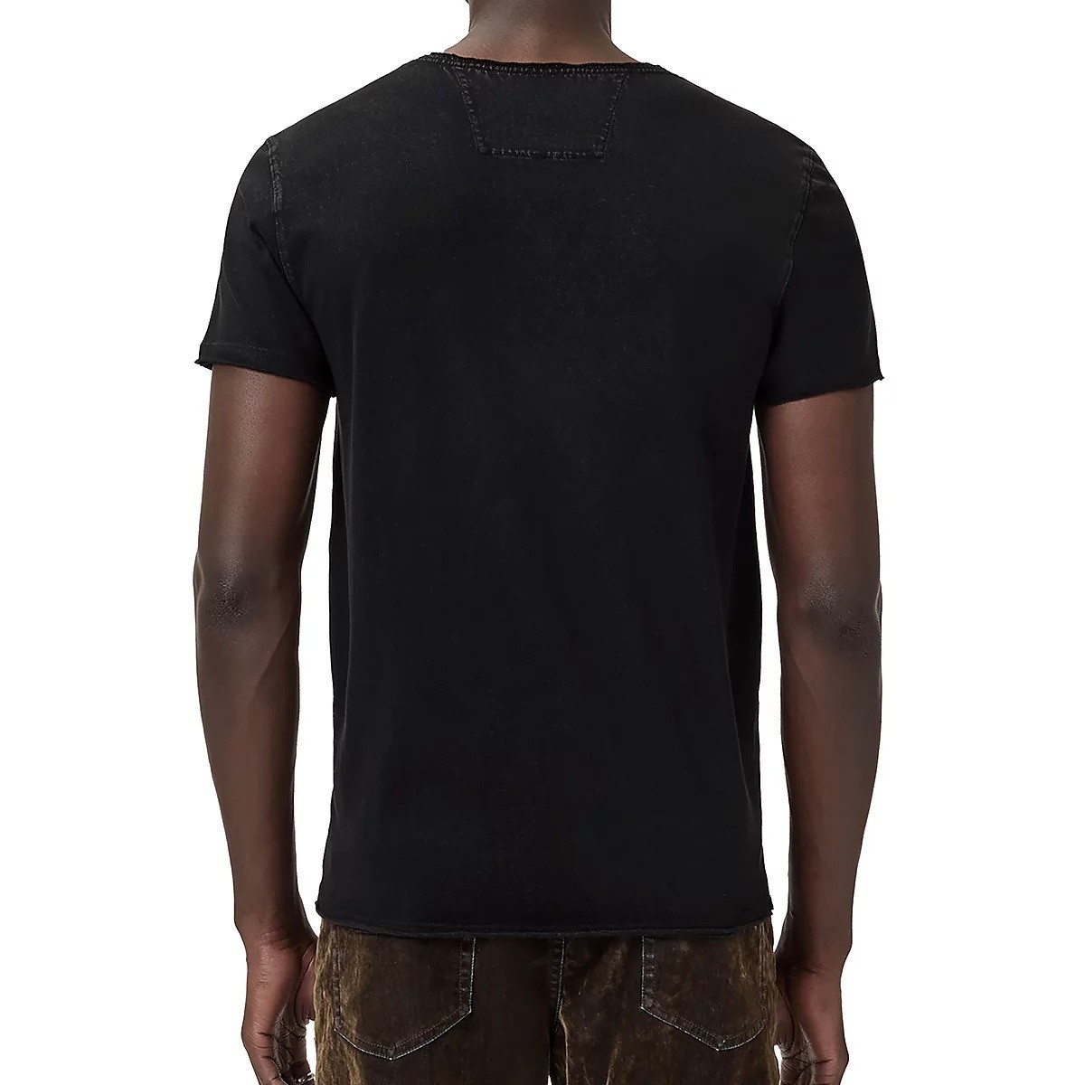 John Varvatos Men's Metallic Coiled Snake Embroidered Graphic Crew T-Shirt Black gallery