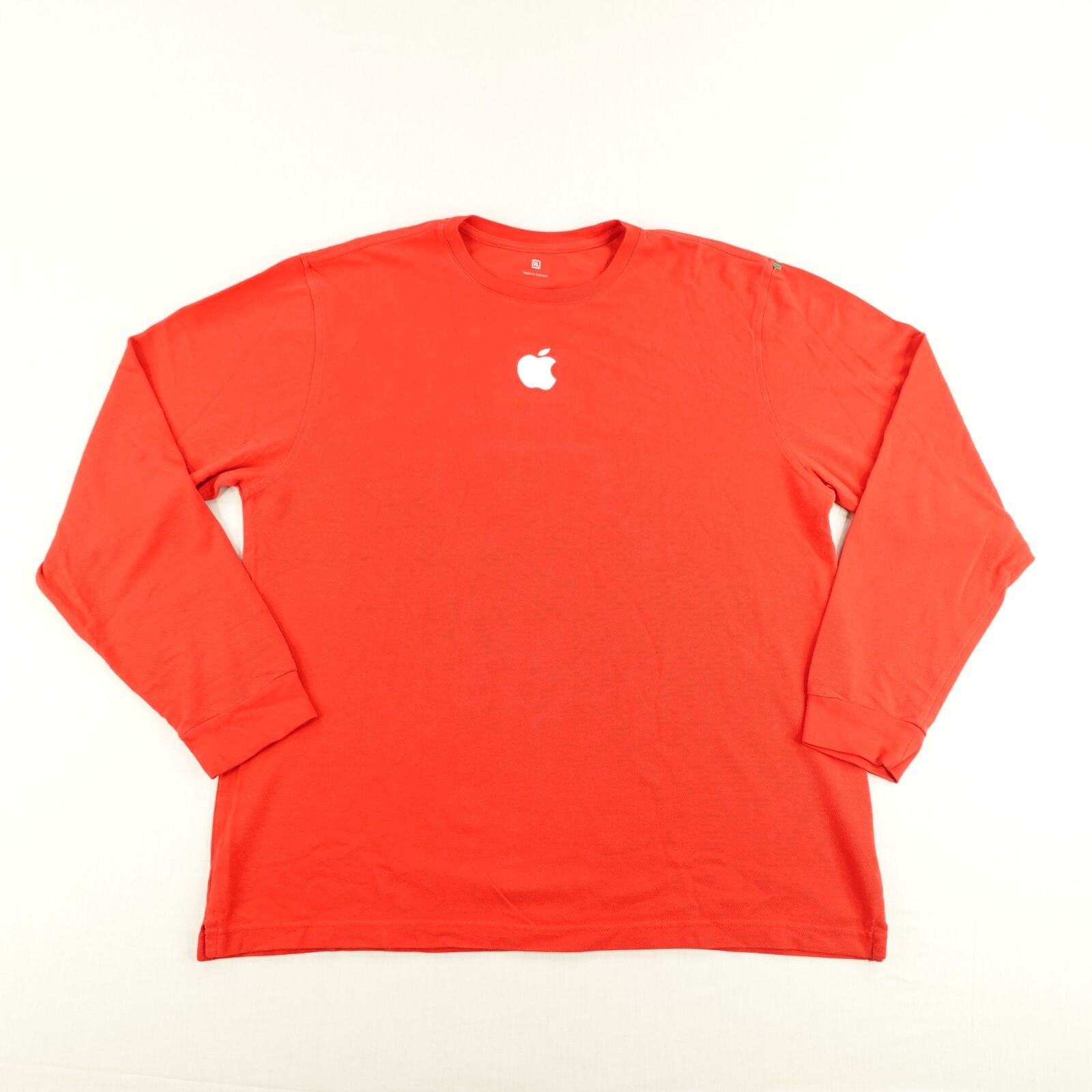 Apple Shirt Mens XL Red Embroidered Thermal Employee Uniform Macintosh Genius