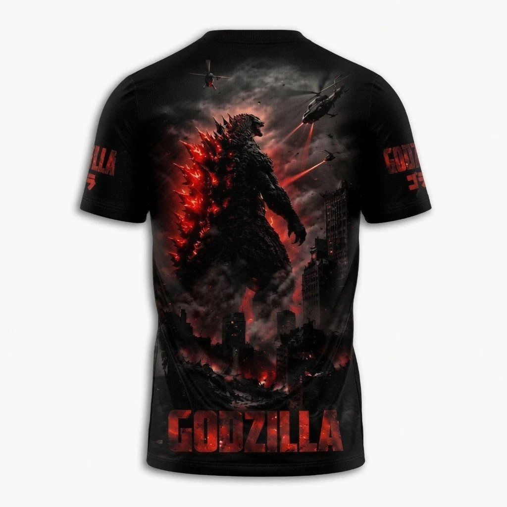 Godzilla King of the Monsters Shirt 3D All Over Print King Kong Kaiju Movie Tee gallery