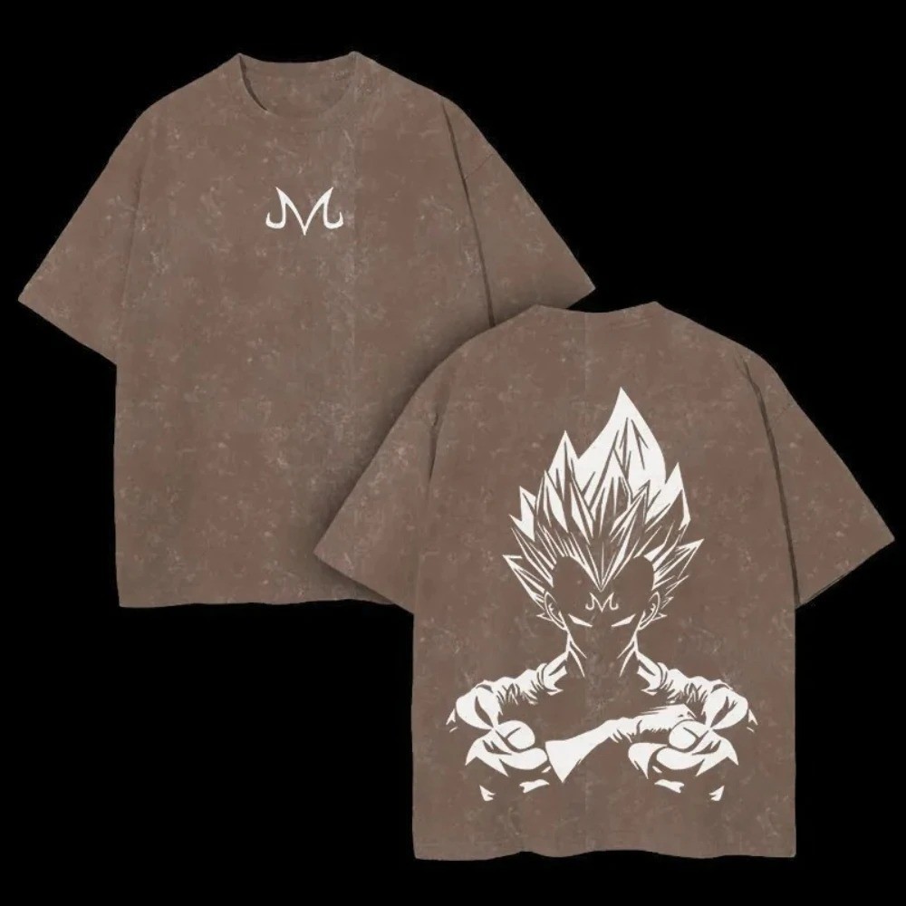 Dragon Ball 2026 New Hot Vegeta Anime Men Washed T-Shirt Harajuku Summer Cotton gallery