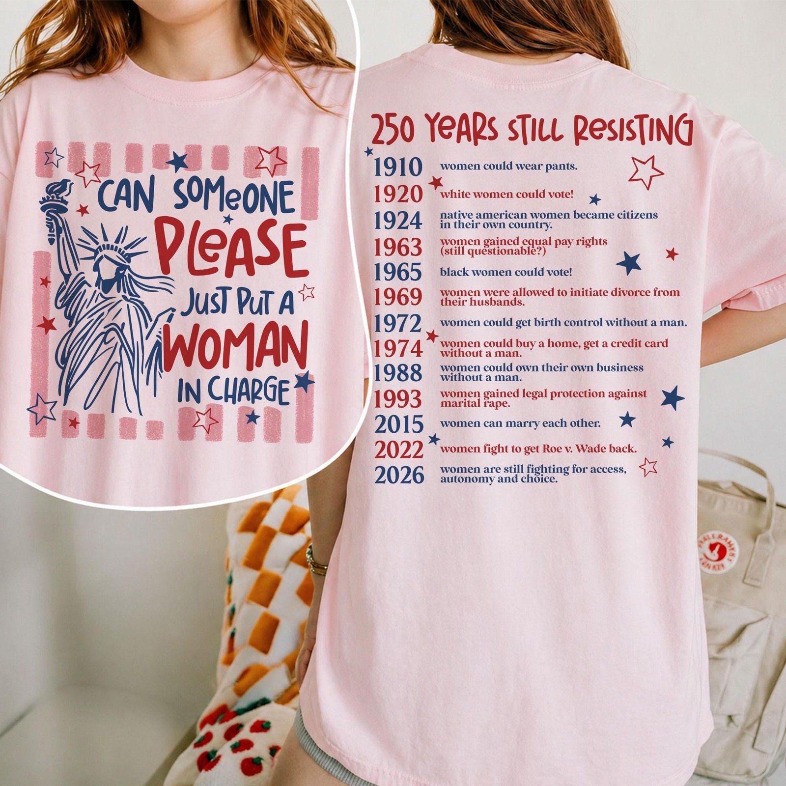 Put A Woman In Charge Shirt Feminist 4th of July Protest Tee gallery