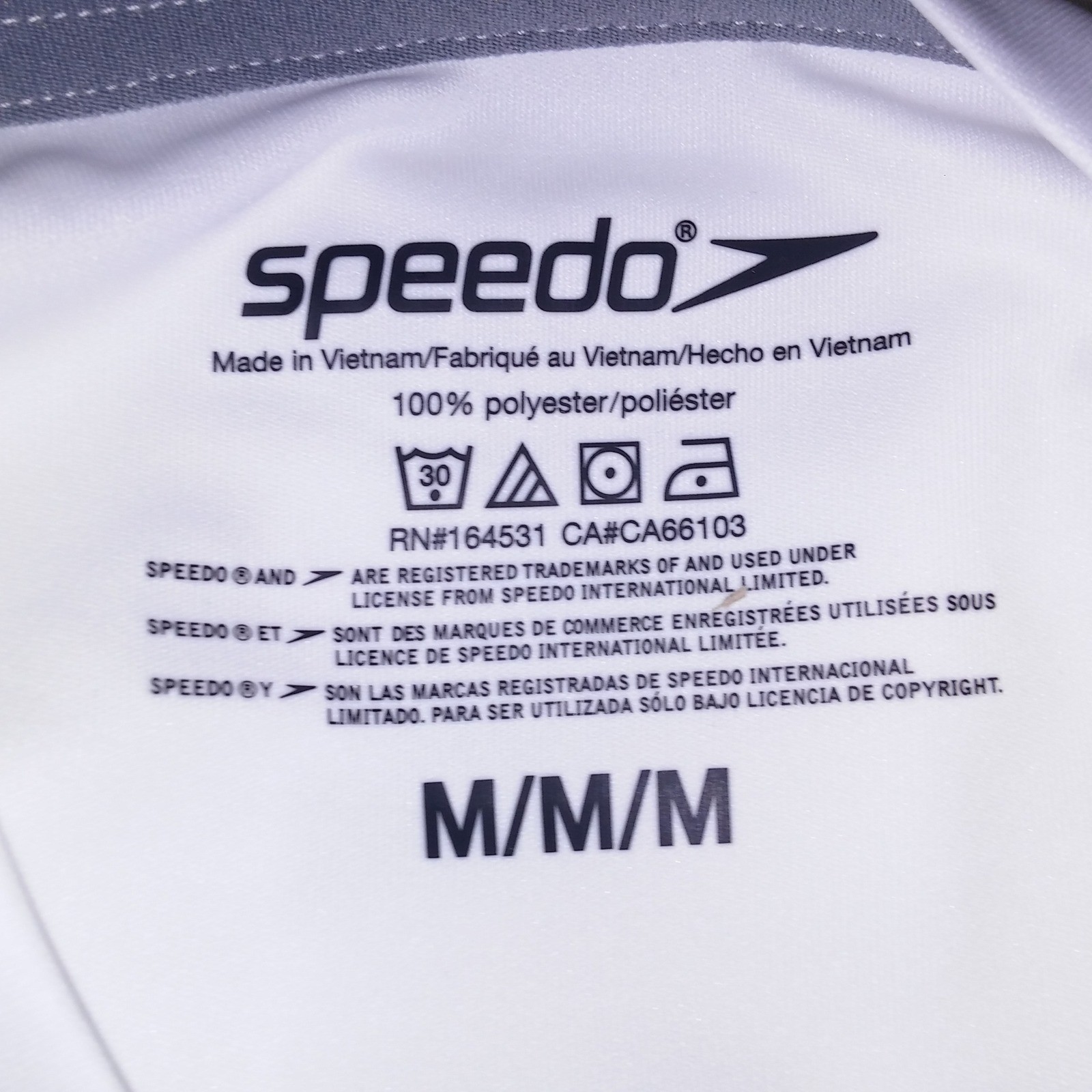 Speedo T Shirt Mens Medium Solid White Quick Dry UPF 50+ Long Sleeve Athletic gallery