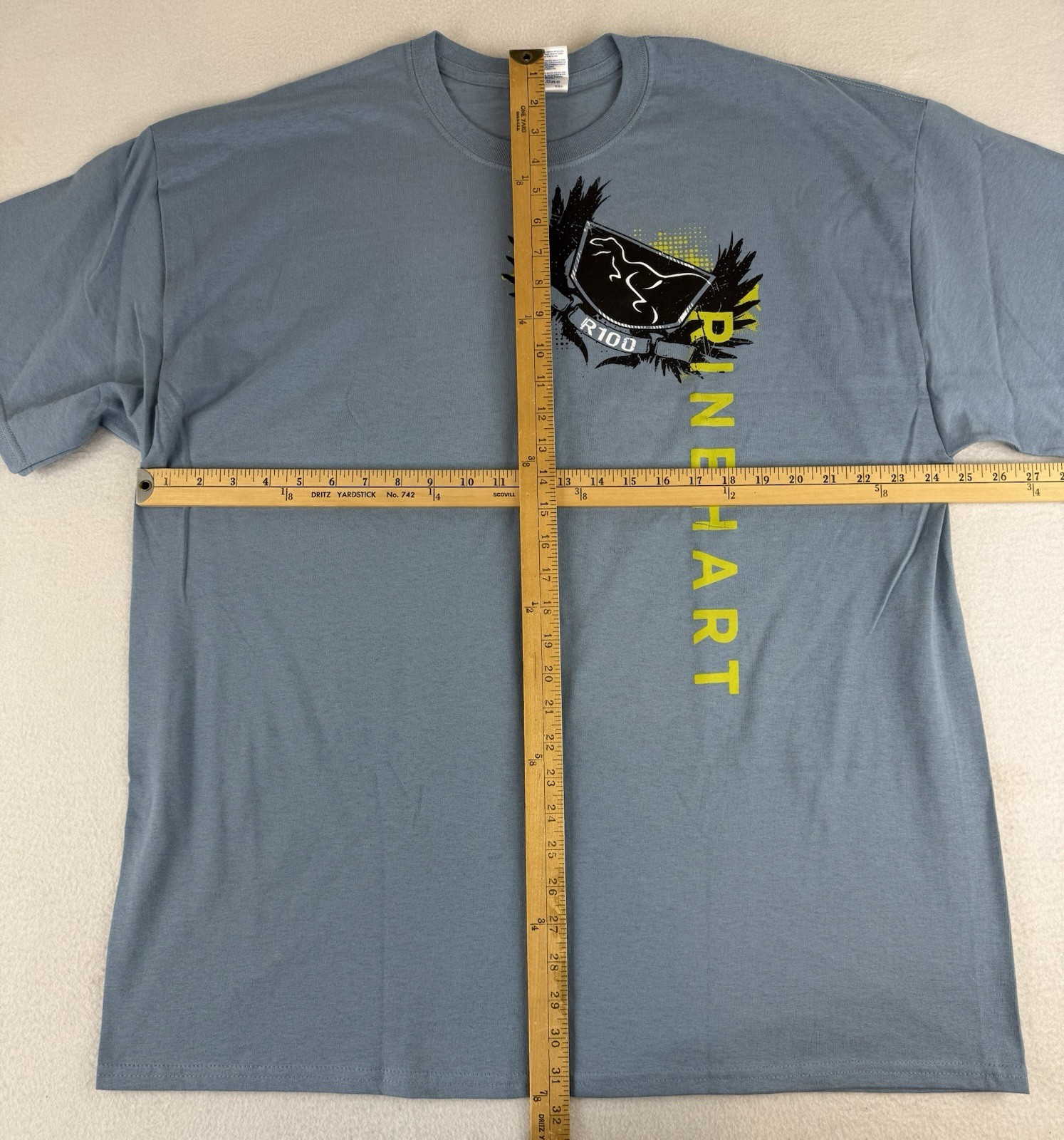 Rinehart R100 T Shirt Mens 2XL Archery Hunting Velociraptor Dinosaur gallery