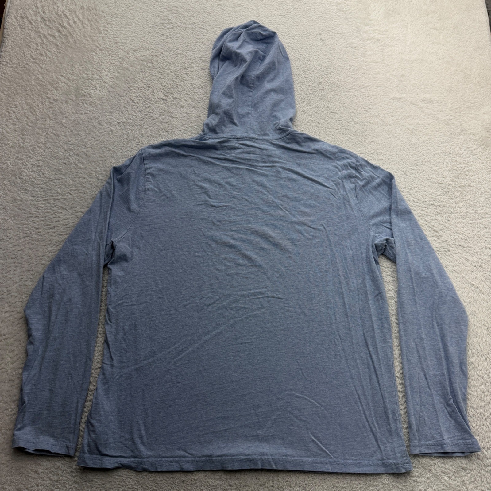 Polo Ralph Lauren Mens Hooded T-Shirt Light Blue Heather Cotton Long Sleeve L gallery