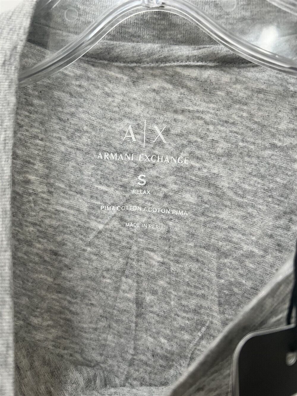 Armani Exchange A/X Corner Logo Short Sleeve Gray T-Shirt (Choose Size) gallery